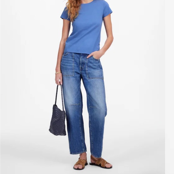 Madewell Blue Short Sleeve Tee - Picture 4 of 6